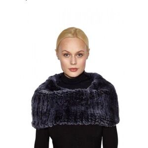 Linda Richards rabbit fur scarf NWT